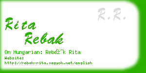 rita rebak business card